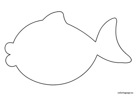 fish template  shape coloring pages