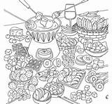 Cupcake Getcolorings Coloriages Gourmandises Colorier Visiter Getdrawings sketch template
