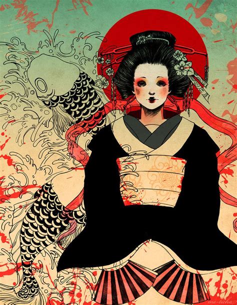 Japanese Geisha Art Wallpapers Top Free Japanese Geisha