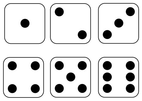 printable dice template  dots printable templates