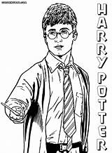 Potter Harry Coloring Pages Wand Sheet Harrypotter Print sketch template