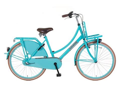 meisjes transportfiets popal daily dutch    basic  blauw nederlandse fiets