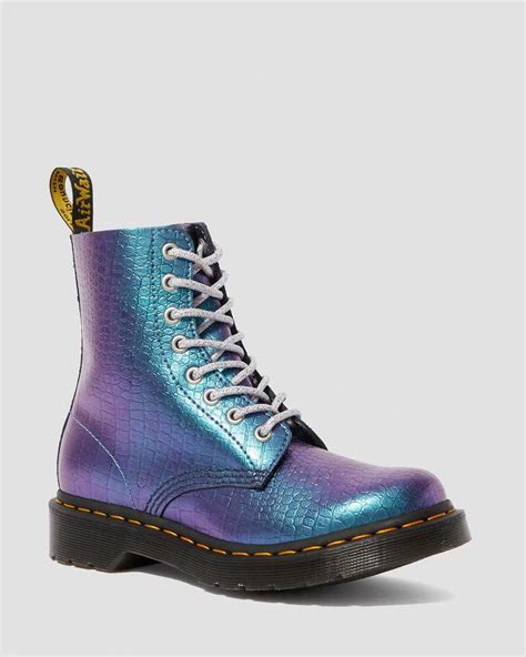 pascal metallic crocodile leather boots dr martens