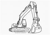 Coloring Excavator Pages Printable Popular sketch template