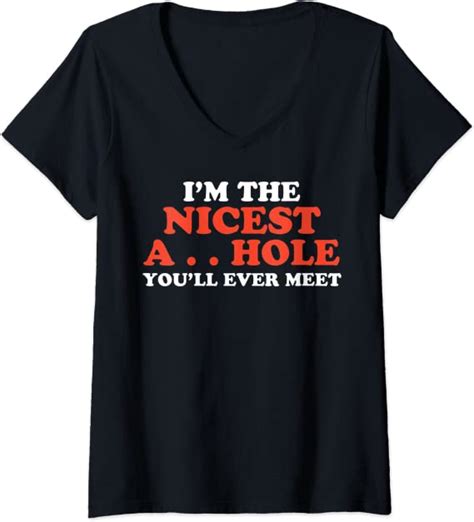 womens i m the nicest asshole you ll ever meet v neck t