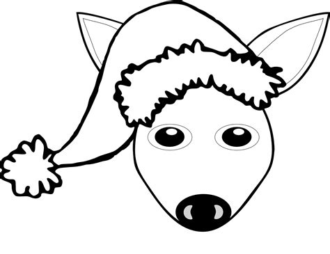 santa hat coloring page printable coloring pages