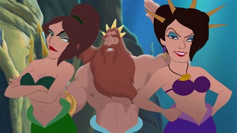 King Triton With His Sisters Ursula And Morgana By