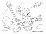 Martian Marvin Coloring Pages Colouring sketch template