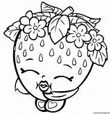 Coloring Pages Shopkins Strawberry Printable Print Shopkin Colouring Kids Adults Book Cartoon sketch template