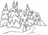 Colorat Iarna Fise Planse Peisaje Lucru Brazi Peisaj Desene Desenat Despre Pictat Copii Zapada sketch template
