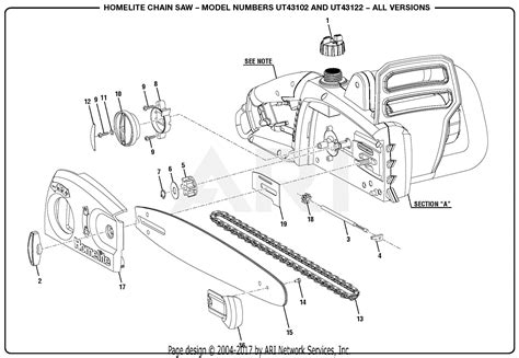 homelite ut electric chain  parts diagram  general assembly