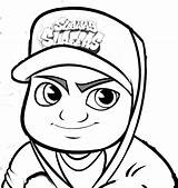Subway Surfers Coloring Jake Surfer sketch template