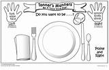 Manners Preschool Placemat Etiquette sketch template