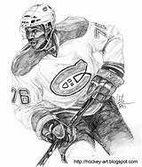 Montreal Canadiens Goalie Hockey Credit sketch template