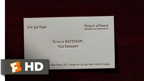 American Psycho 2 12 Movie Clip Business Cards 2000