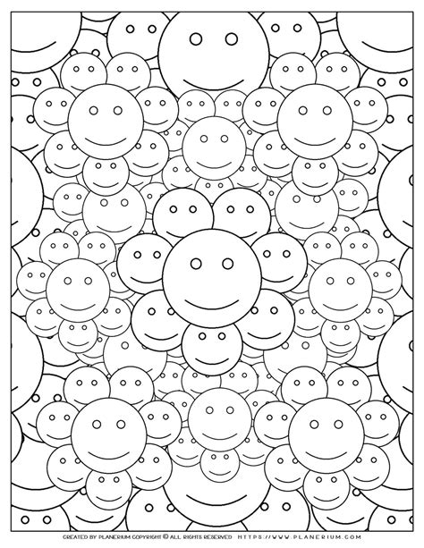 adult coloring pages  smiley faces planerium