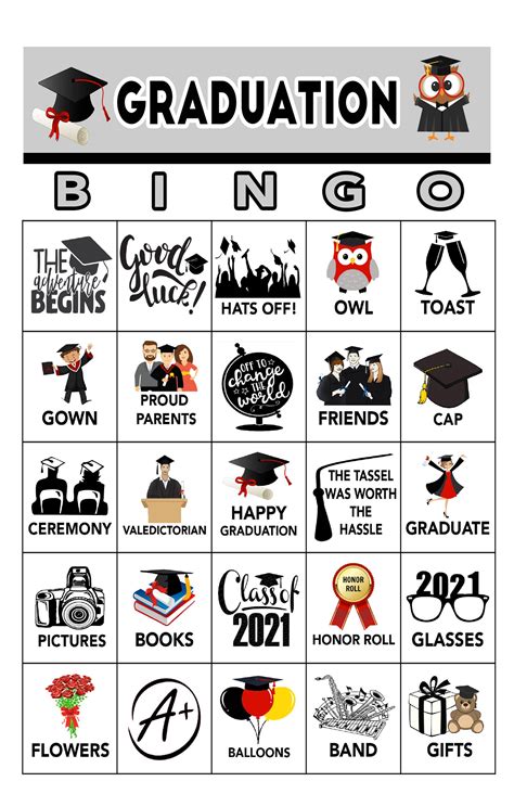 fiesta de graduacion bingo  cartas descargar juegos de etsy