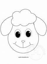Mask Lamb Template Easter sketch template