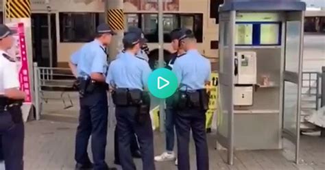 Hong Kong Police Search A Young Man And Threaten The A Filming