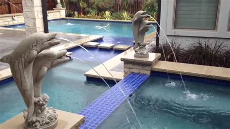 waterline pools water feature video youtube