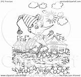 Pinocchio Coloring Outline Illustration Royalty Clipart Rf Bannykh Alex Regarding Notes sketch template