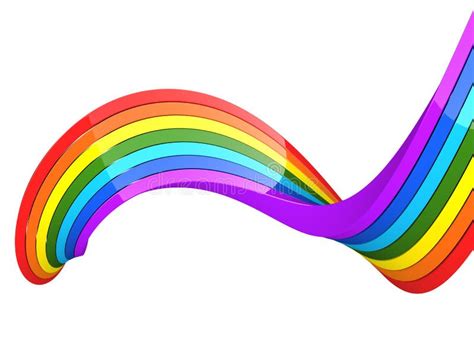 arco iris torcido 3d stock de ilustración ilustración de multicolor