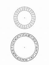 Cipher Wheel Caesar Printable sketch template