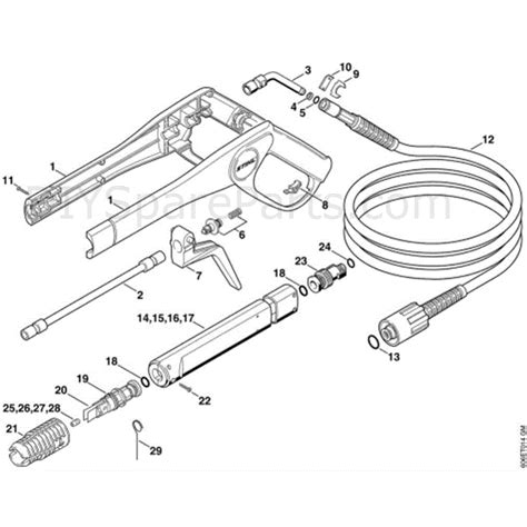 stihl    pressure washer    parts diagram  spray gun