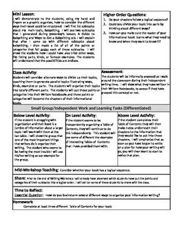 lucy calkins informational writing units  study ccss session  lesson
