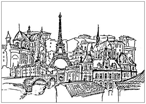 complex coloring page  parisfrom  gallery paris paris