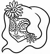 Drawing Dead Easy Girl Dragoart Step Drawings Tutorial Online Skull Print Tutorials Coloring Simple Visit Choose Board sketch template