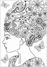 Colorare Adulti Adult Vegetazione Justcolor Sheets Vegetation Hairs Fleurs Everfreecoloring Petals Relaxation Zentangle Flowery sketch template