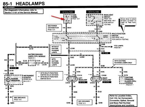 ford ranger headlight switch wiring diagram greenic