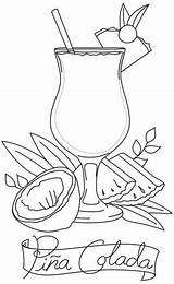 Colada Pina Coloring Pages Printable Hour Happy Urban Threads Templates Urbanthreads Embroidery Choose Board sketch template