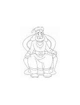 Coloring Pages King Throne African Sitting His sketch template