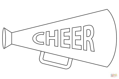 cheer megaphone coloring page  printable coloring pages