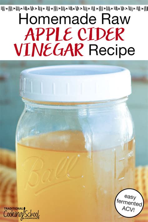 homemade raw apple cider vinegar recipe easy ferment