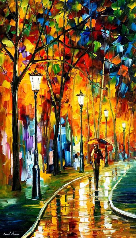 The Way To Warmth Palette Knife Oil Painting On Canvas