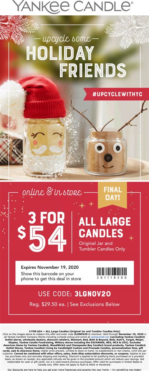 large candles   today  yankee candle    promo