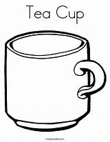 Coloring Cup Colouring Tea Pages Teacup Mug Kids Clipart Library Cliparts Popular sketch template