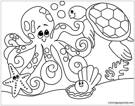 ocean animal coloring page  coloring pages