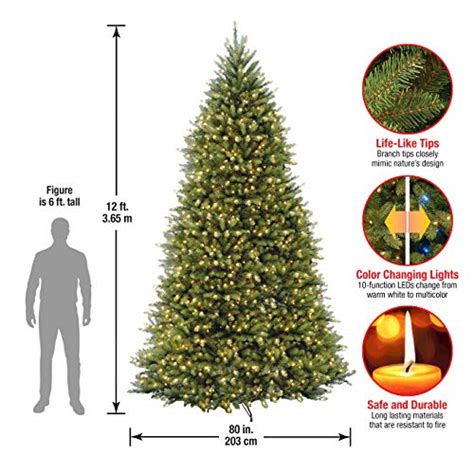national tree company pre lit artificial full christmas tree green