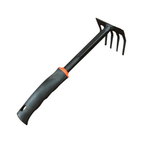pc steel mini rake  prong firm grip short claw rake cultivator