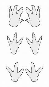 Footprint Dinosaur Printablee sketch template
