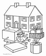 Coloring Pages House Color Toys Doll Christmas Sheets Sheet Kids Print Dollhouse Toy Gifts Presents Colouring Drawing Raisingourkids Printable Printing sketch template