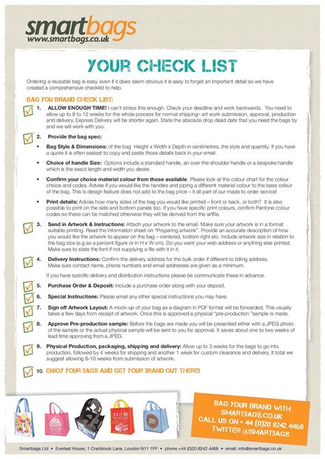 order process checklist resources