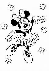 Minnie Coloring Pages Mouse Princess Ballet Print Printable Doing Disney Getcolorings Color sketch template