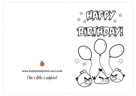 coloring birthday folding card coloring pages