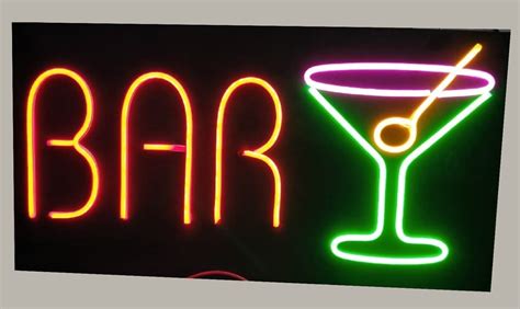 acrylic rectangle bar neon led sign board  advertising rs