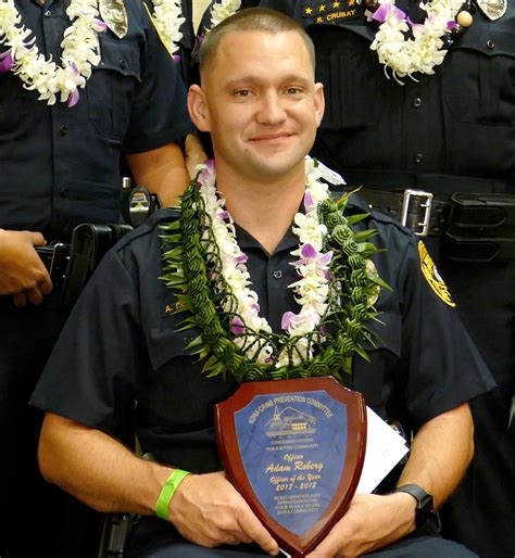 adam roberg named officer   year big island